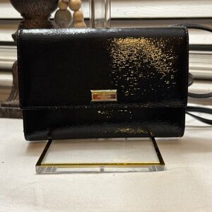 Kate Spade Black and Gold Wristlet